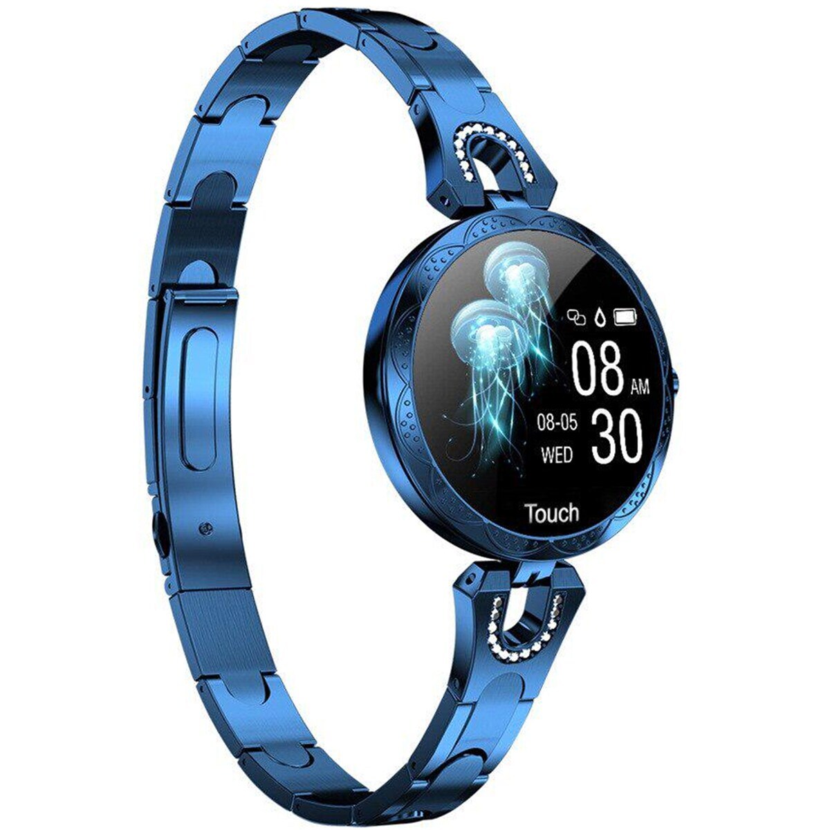 Foto 2 pulgar | Smartwatch Fralugio Reloj Inteligente AK15 color Azul de Lujo para Dama Pantalla HD