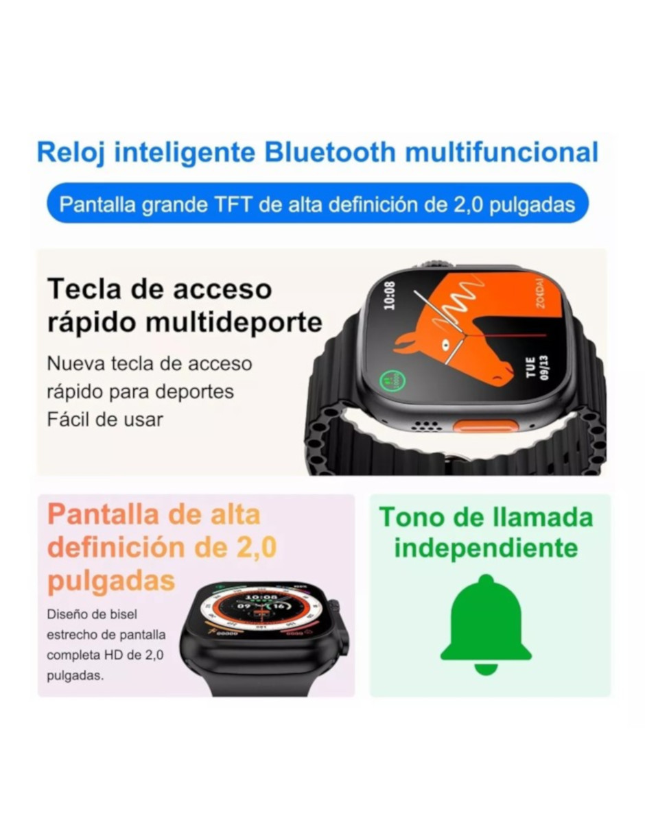 Foto 7 pulgar | Reloj Inteligente Serie 8 Petukita Box Z8 Ultra color Negro Unisex