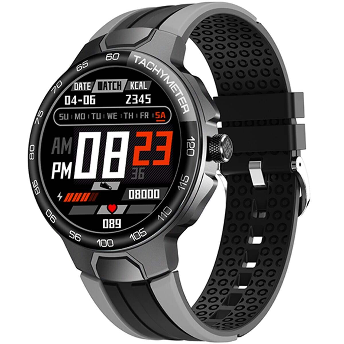 Smartwatch Fralugio E15 color Gris Pantalla HD