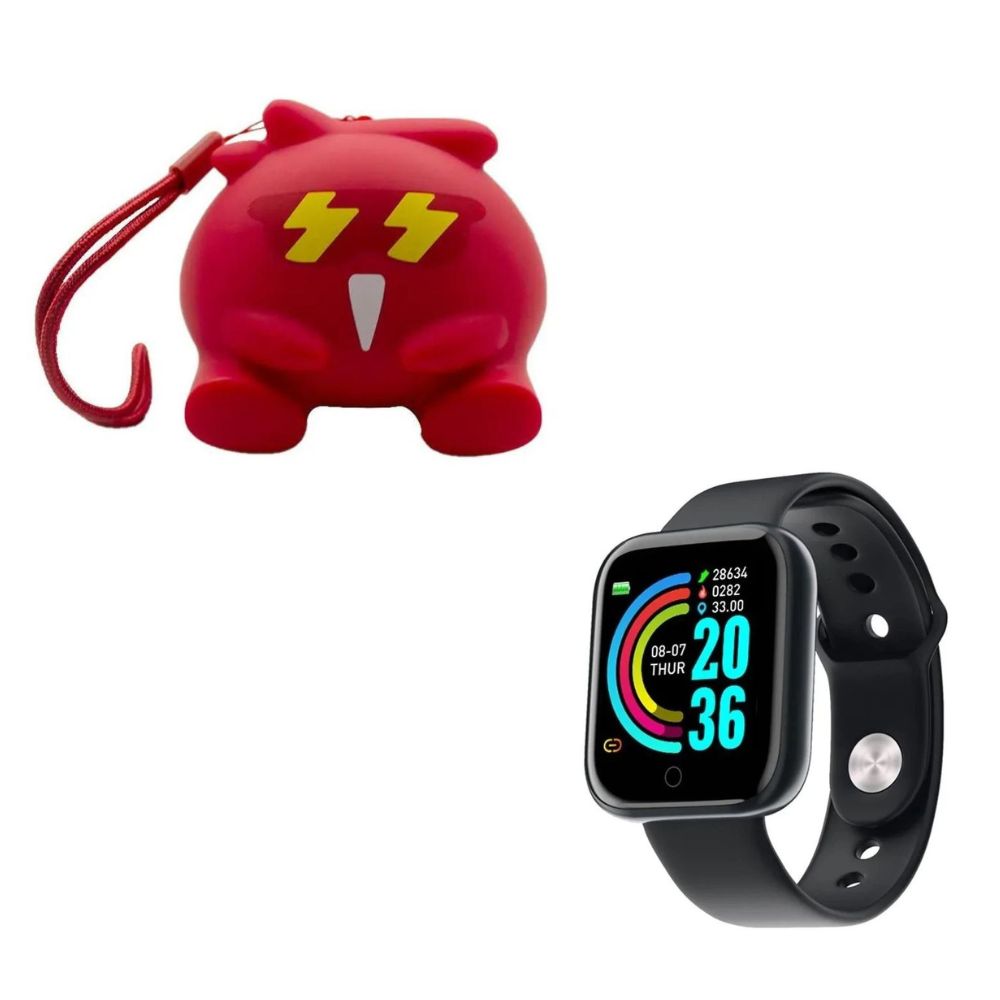 Foto 2 pulgar | Kit de Bocina Bluetooth y Reloj Inteligente GADGETS AND FUN GF M15 color Rojo