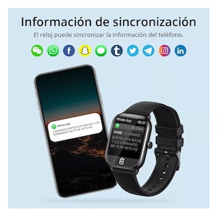 Foto 2 | Reloj Inteligente BELUG color Negro de 1,9 "