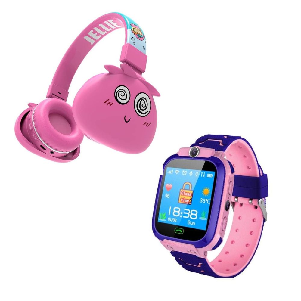 Foto 2 pulgar | Kit de Audífonos y Smartwatch GADGETS AND FUN GF Monster color Rosa con GPS