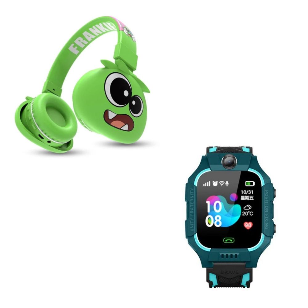 Foto 2 pulgar | Kit de Audífonos y Smartwatch GADGETS AND FUN GF Monster color Verde con GPS