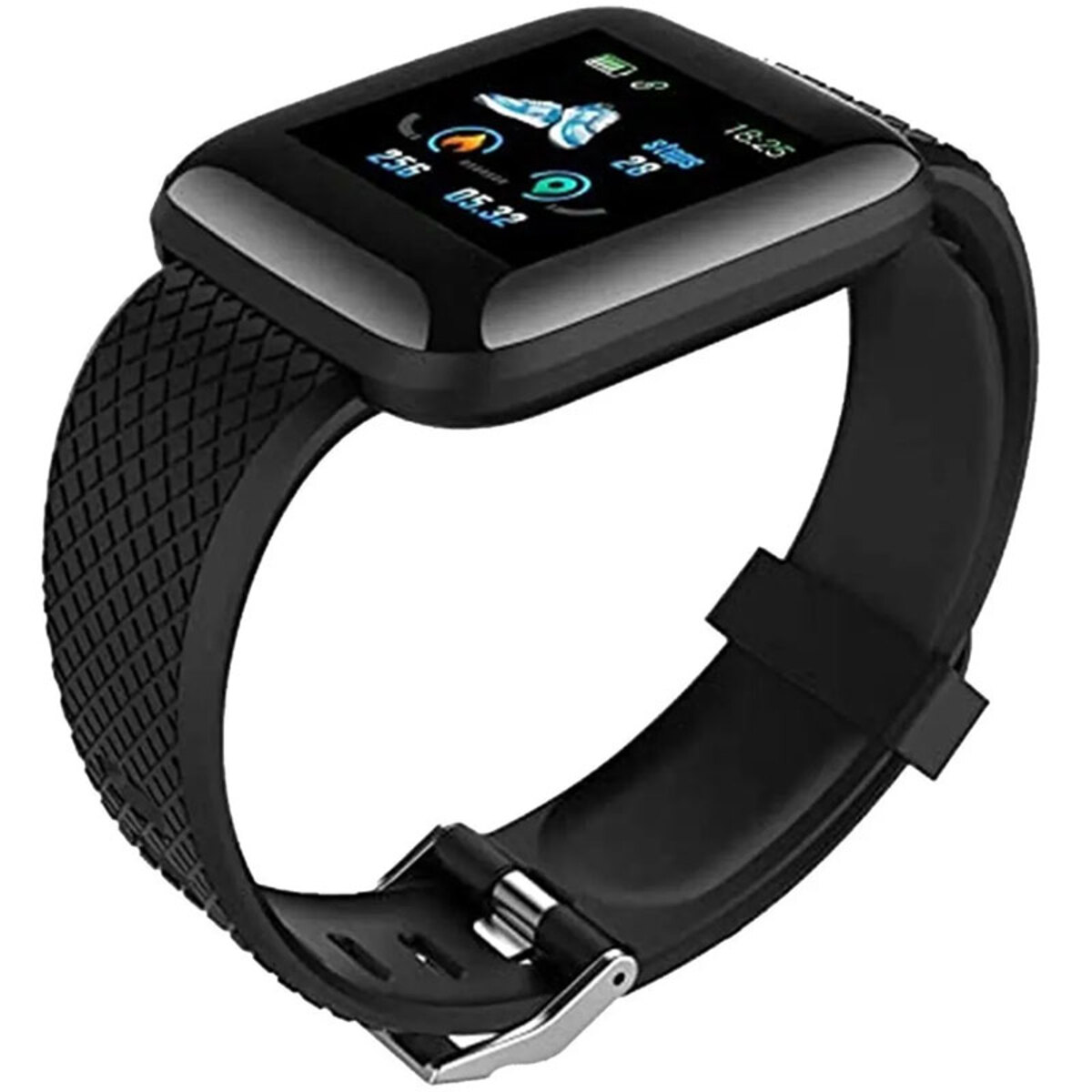 Foto 2 | Smartwatch Fralugio 116 Plus color Negro Podómetro y Monitores de Salud Notificaciones