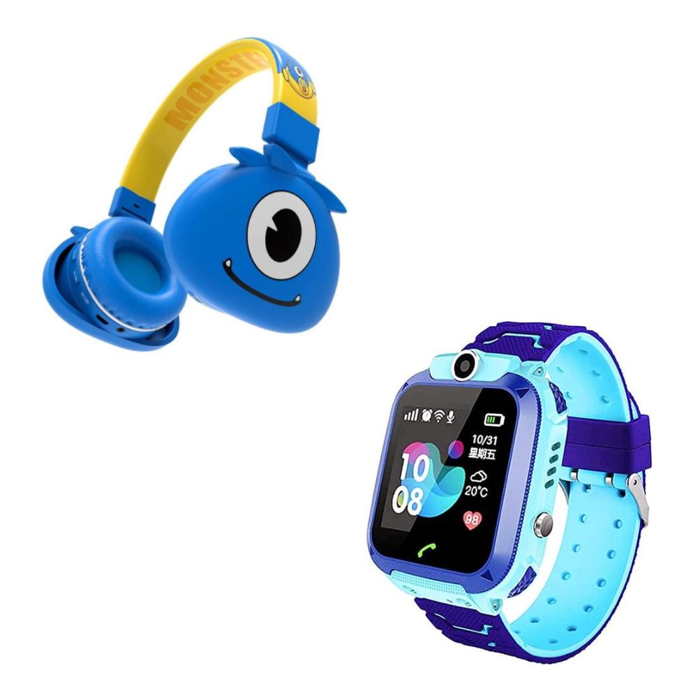 Foto 2 pulgar | Kit De Audífonos y Smartwatch GPS Gadgets&Fun MonsK22 color Azul