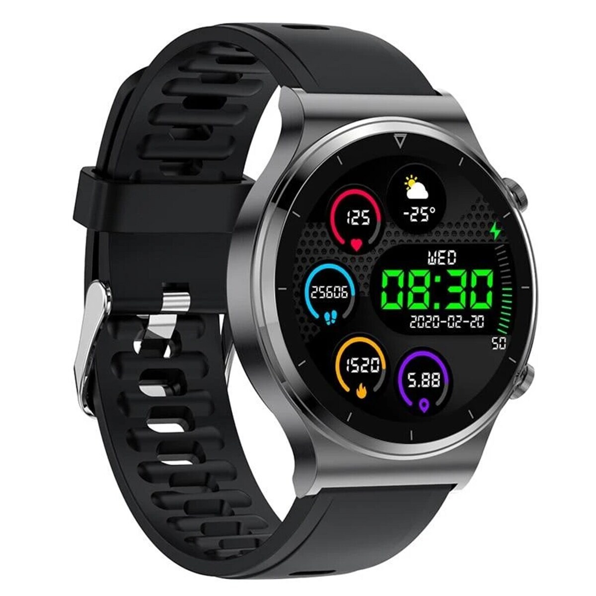 Foto 3 | Smart Watch Fralugio Reloj Inteligente S600 Full Touch Monitores De Ejercicio color Negro