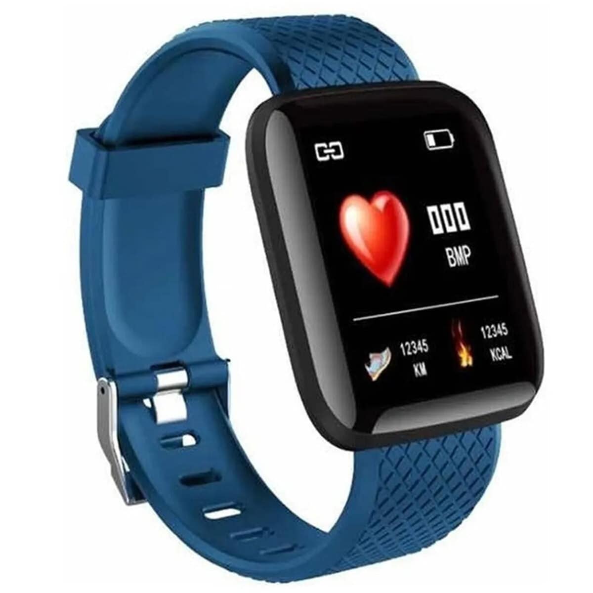 Smartwatch Fralugio Reloj Inteligente Podómetro y Monitores de Salud Notificaciones 116 Plus color Azul $999