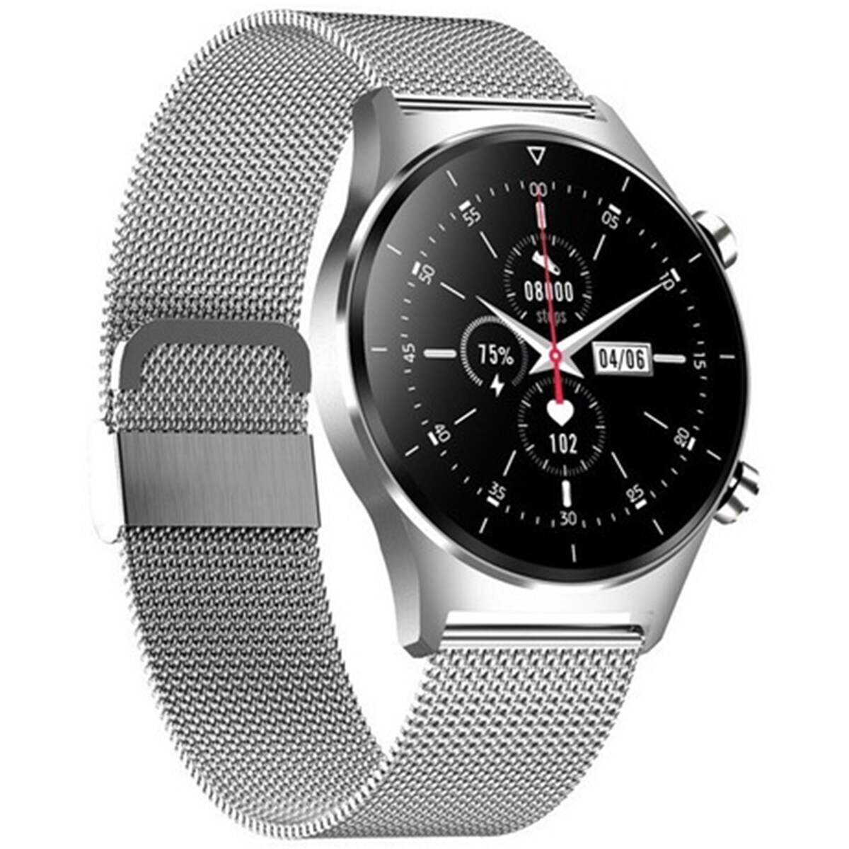 Foto 2 | Reloj Fralugio E13 color Plata Inteligente Smartwatch Metal Notificaciones Full Touch