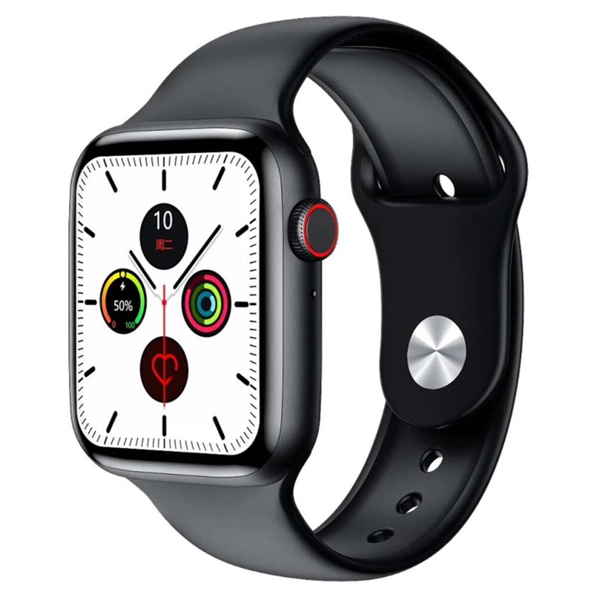 Foto 1 | Reloj Inteligente Fralugio W58 color Negro Smartwatch Full Touch Notificaciones de Redes