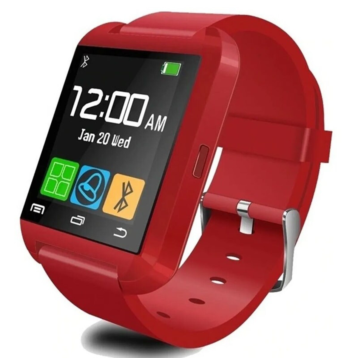 Smartwatch Fralugio Reloj Inteligente U8 color Rojo Notificaciones Altavoz y Micrófono