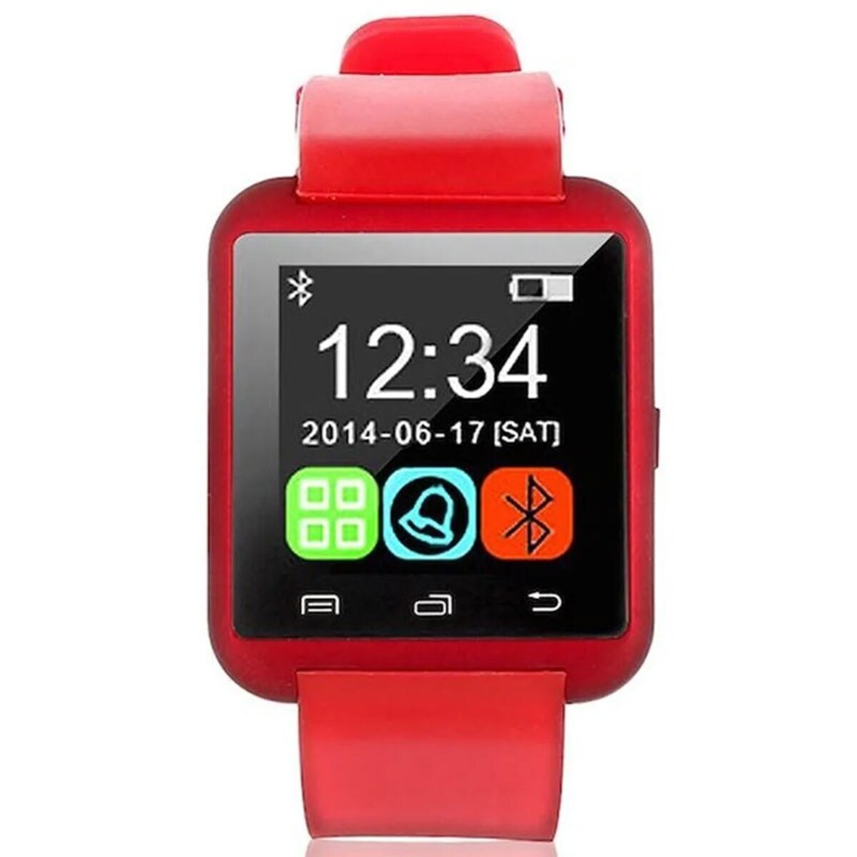 Foto 4 pulgar | Smartwatch Fralugio Reloj Inteligente U8 color Rojo Notificaciones Altavoz y Micrófono