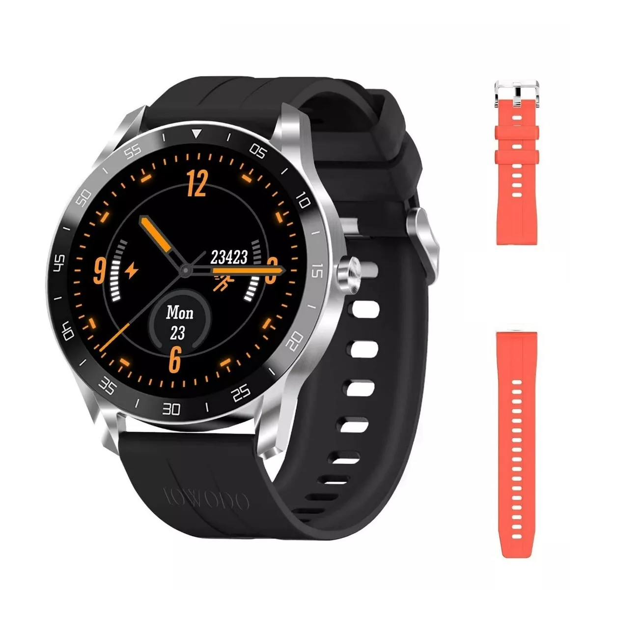 Foto 2 pulgar | Reloj Inteligente BELUG color Negro con Plata Bluetooth Impermeable para Hombre