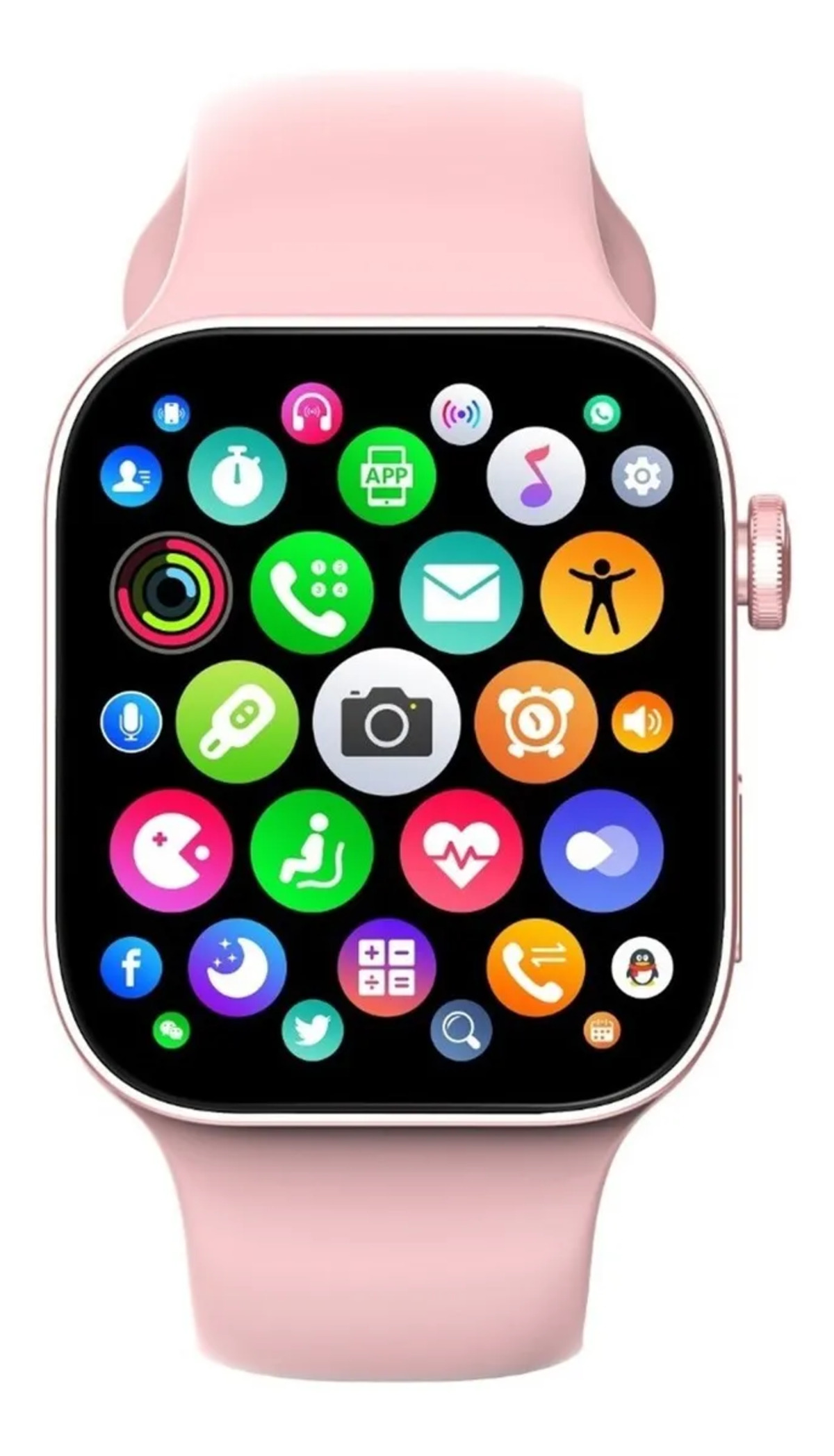 Foto 4 pulgar | Smartwatch Fralugio I8 Pro Max color Rosa Full Touch