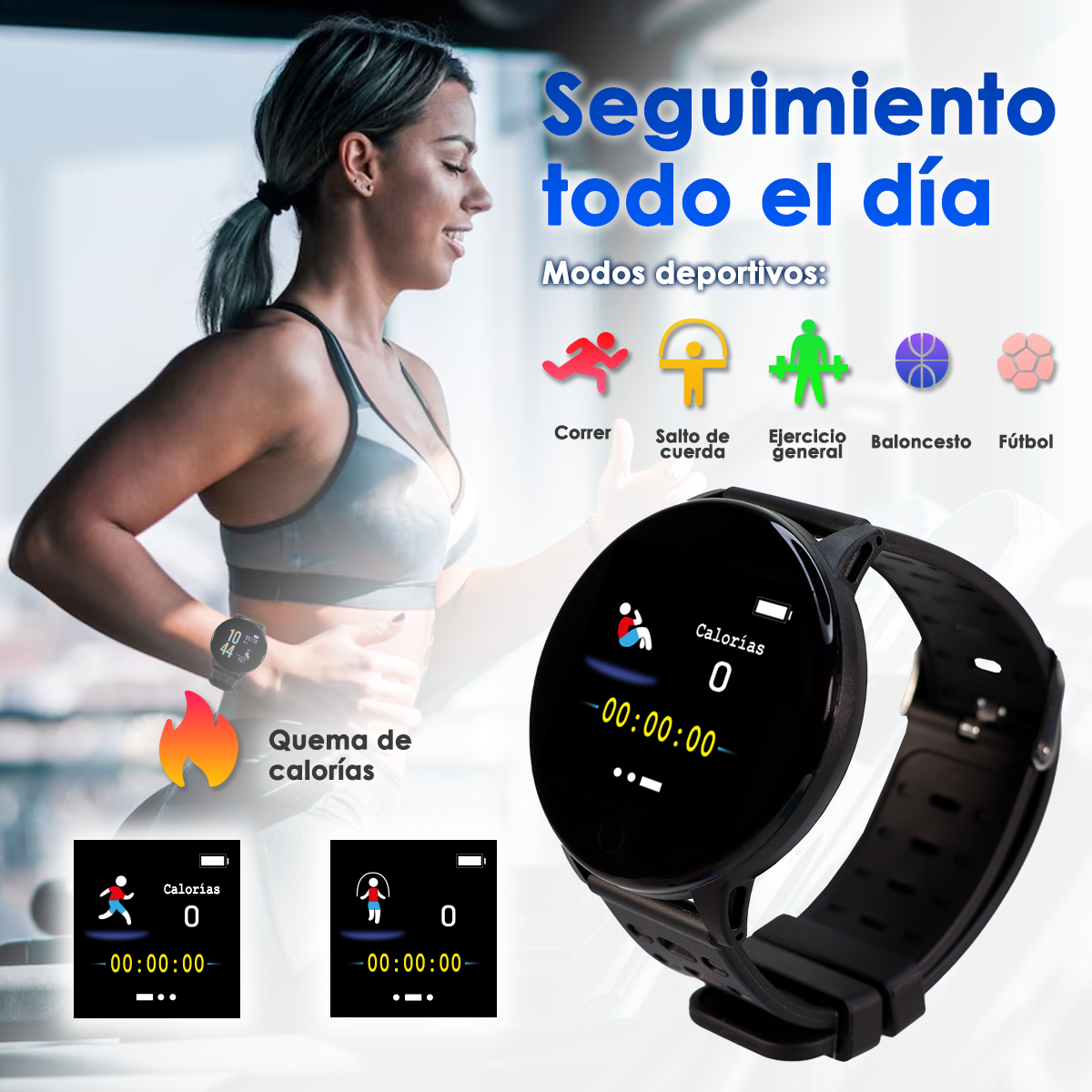 Foto 6 pulgar | Smartwatch STARKET SK-1008-G color Negro