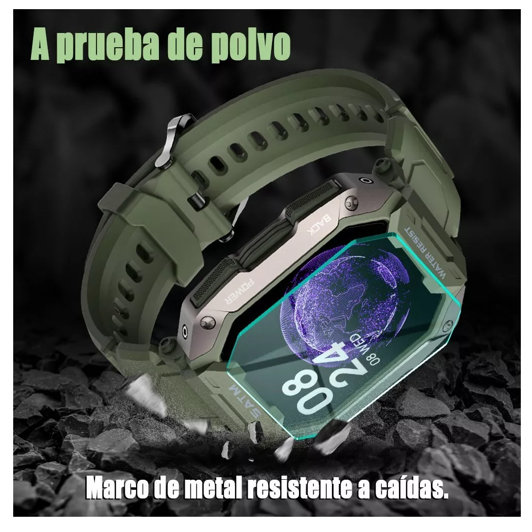 Foto 3 pulgar | Reloj Inteligente Belug Bluetooth 5atm Impermeable color Verde