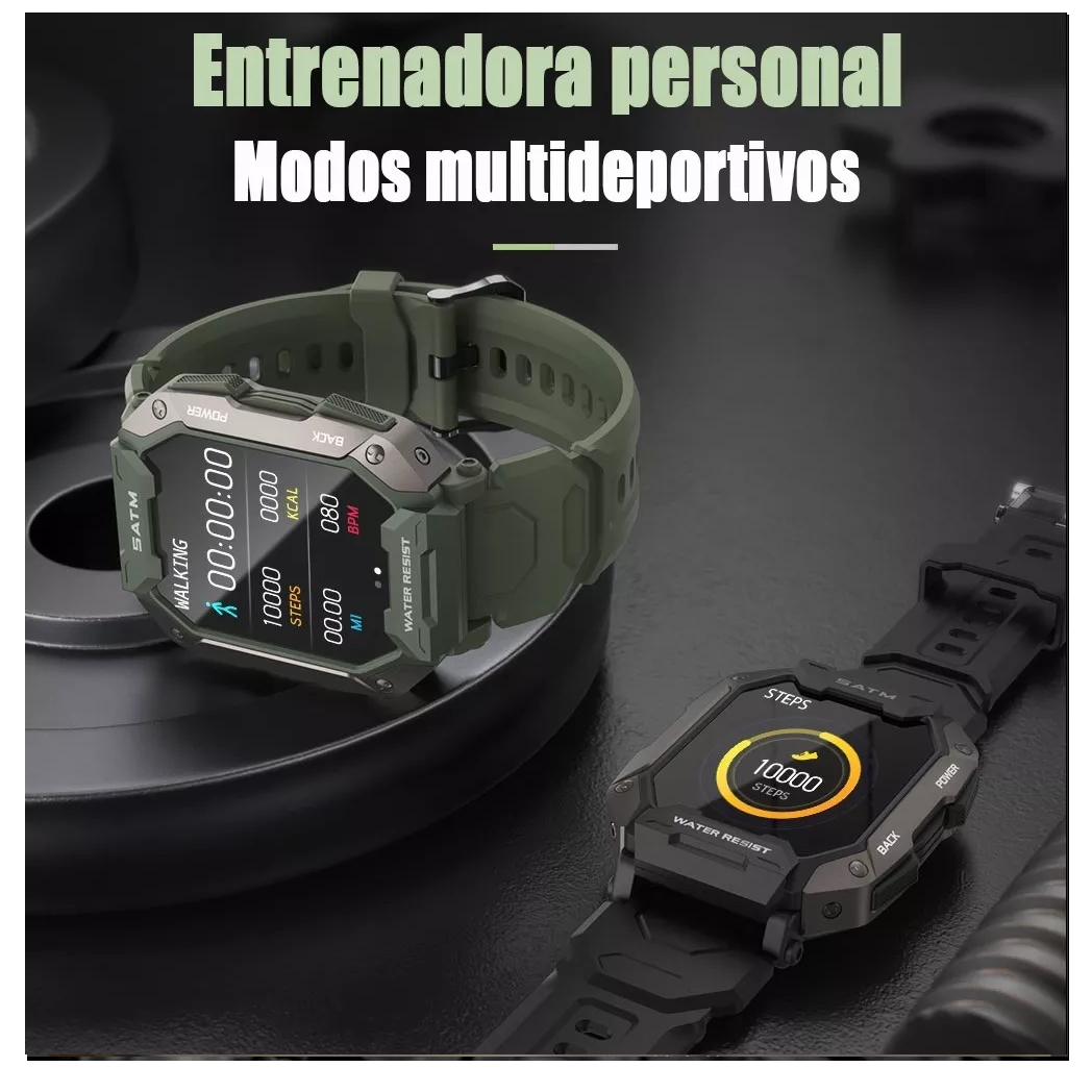 Foto 5 pulgar | Reloj Inteligente Belug Bluetooth 5atm Impermeable color Verde