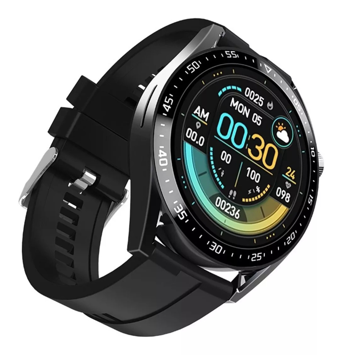 Foto 6 pulgar | Smartwatch Fralugio Hw3 con Bluetooth color Negro