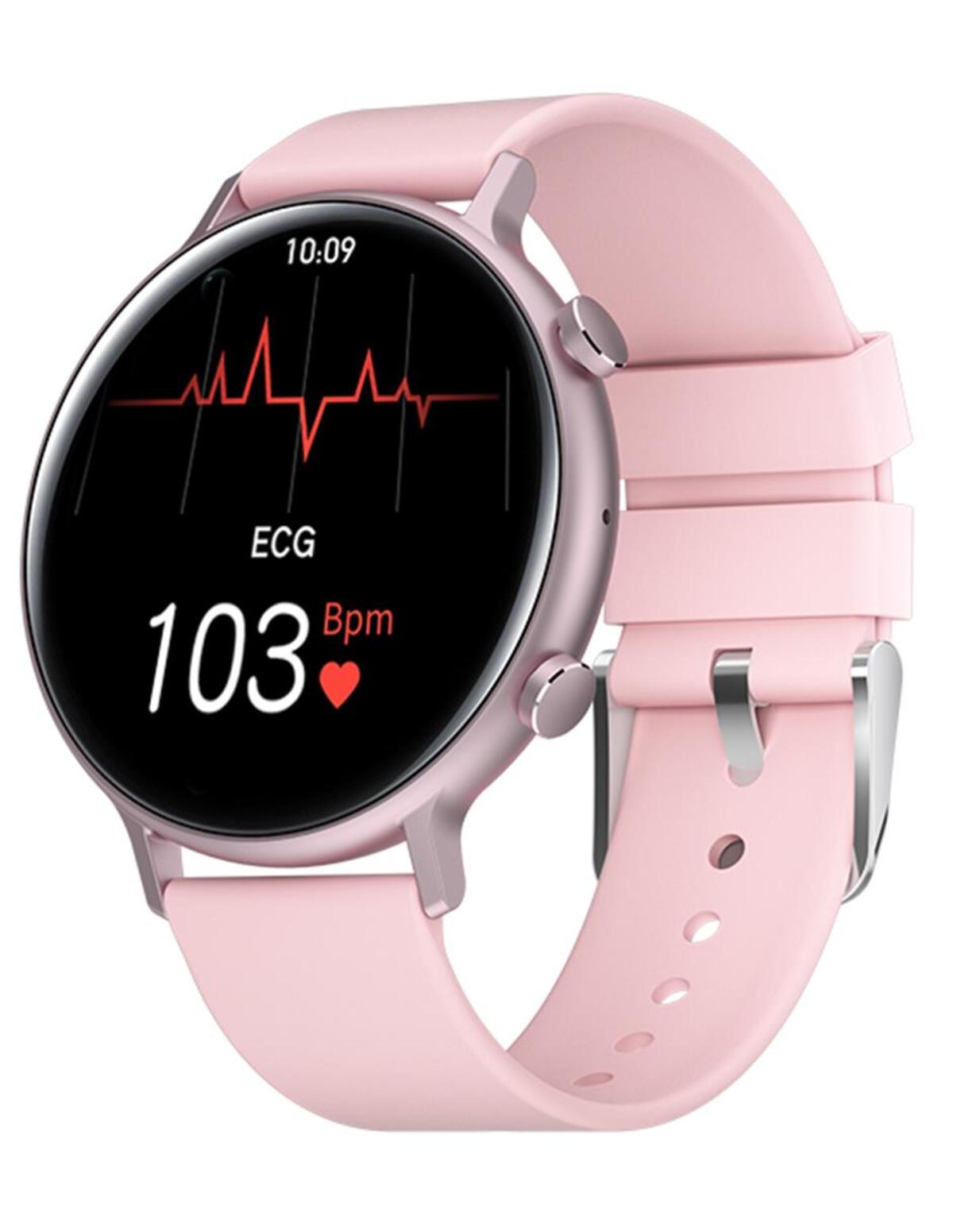 Foto 4 | Smartwatch Fralugio Gw33  color Rosa Notificaciones Redes Sociales