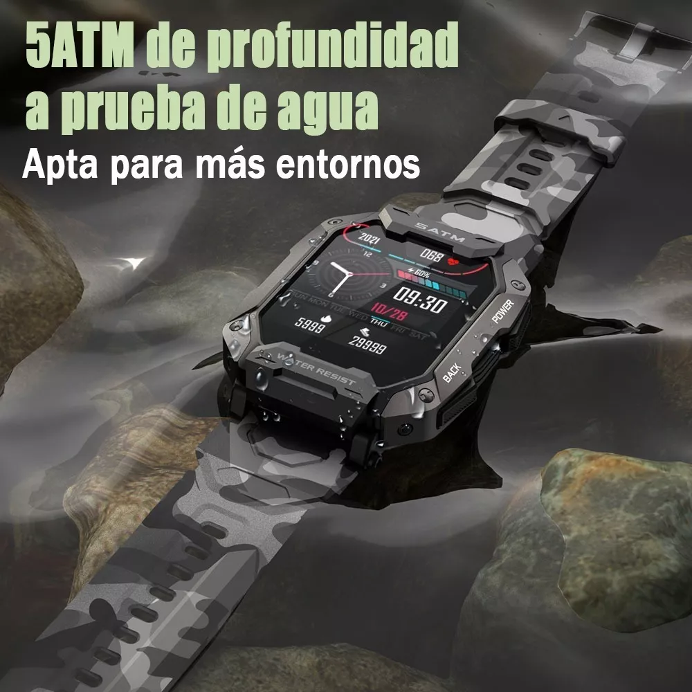 Foto 3 pulgar | Reloj Inteligente Belug Bluetooth 5atm Impermeable color Negro