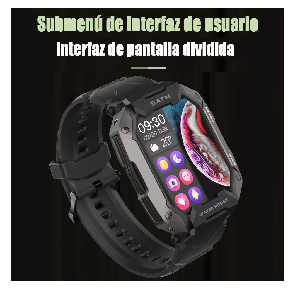 Foto 4 pulgar | Reloj Inteligente Belug Bluetooth 5atm Impermeable color Negro