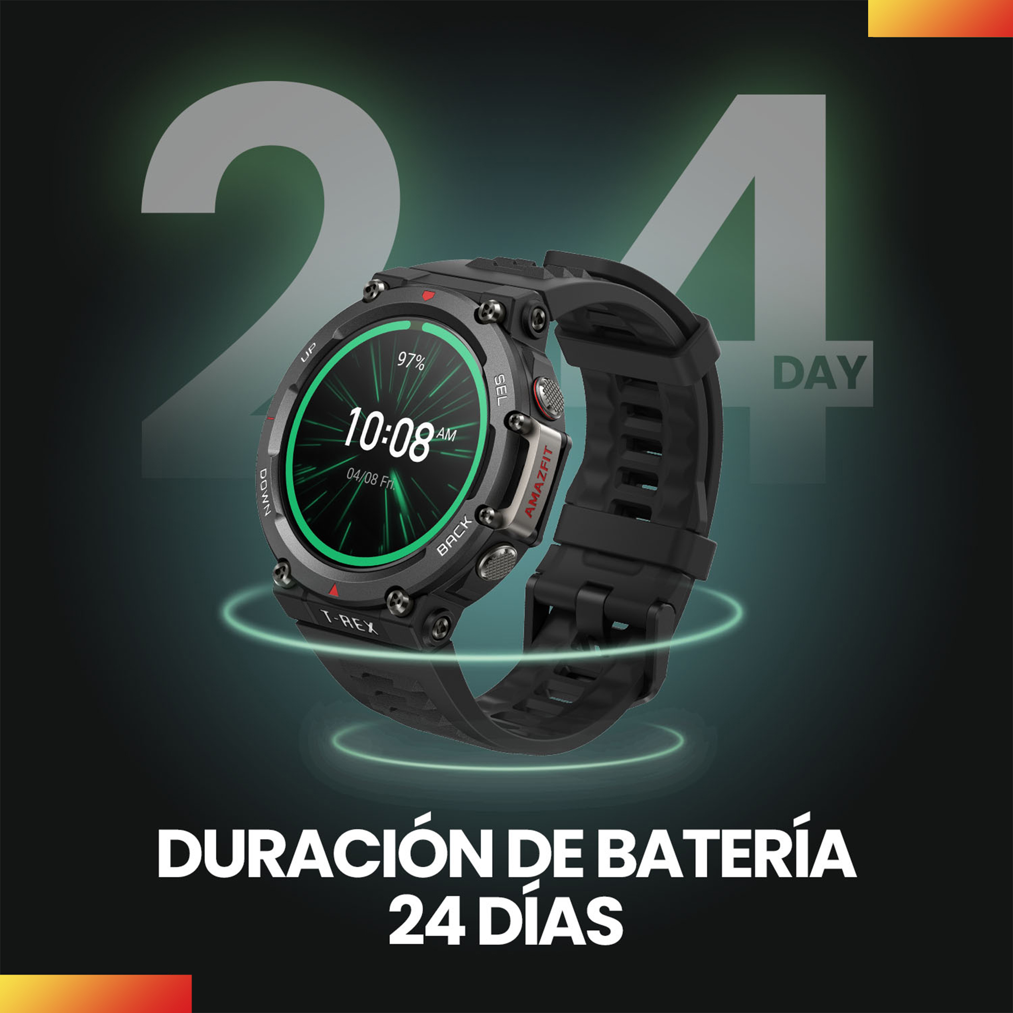 Foto 5 pulgar | Smartwatch Amazfit T Rex 2 con Gps Autonomía 24 Días color Beige