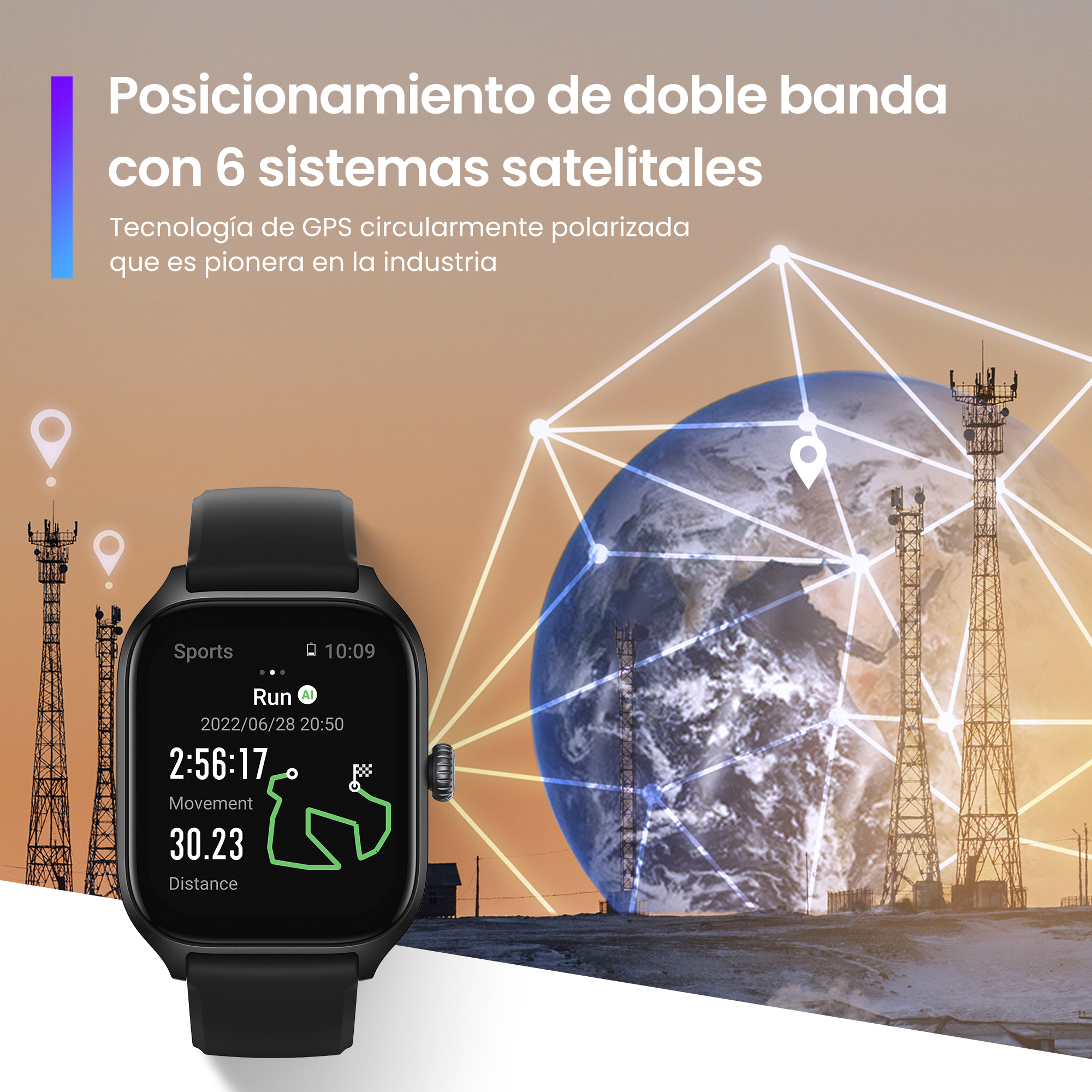 Foto 3 pulgar | Smartwatch Amazfit Gts 4 con Gps Amazon Alexa Autonomía 8 Días color Negro