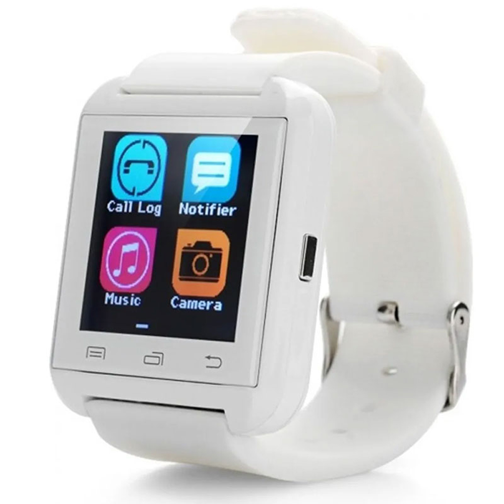 Foto 4 pulgar | Smartwatch Fralugio U8 color Blanco Notificaciones Altavoz Micrófono y Notificaciones