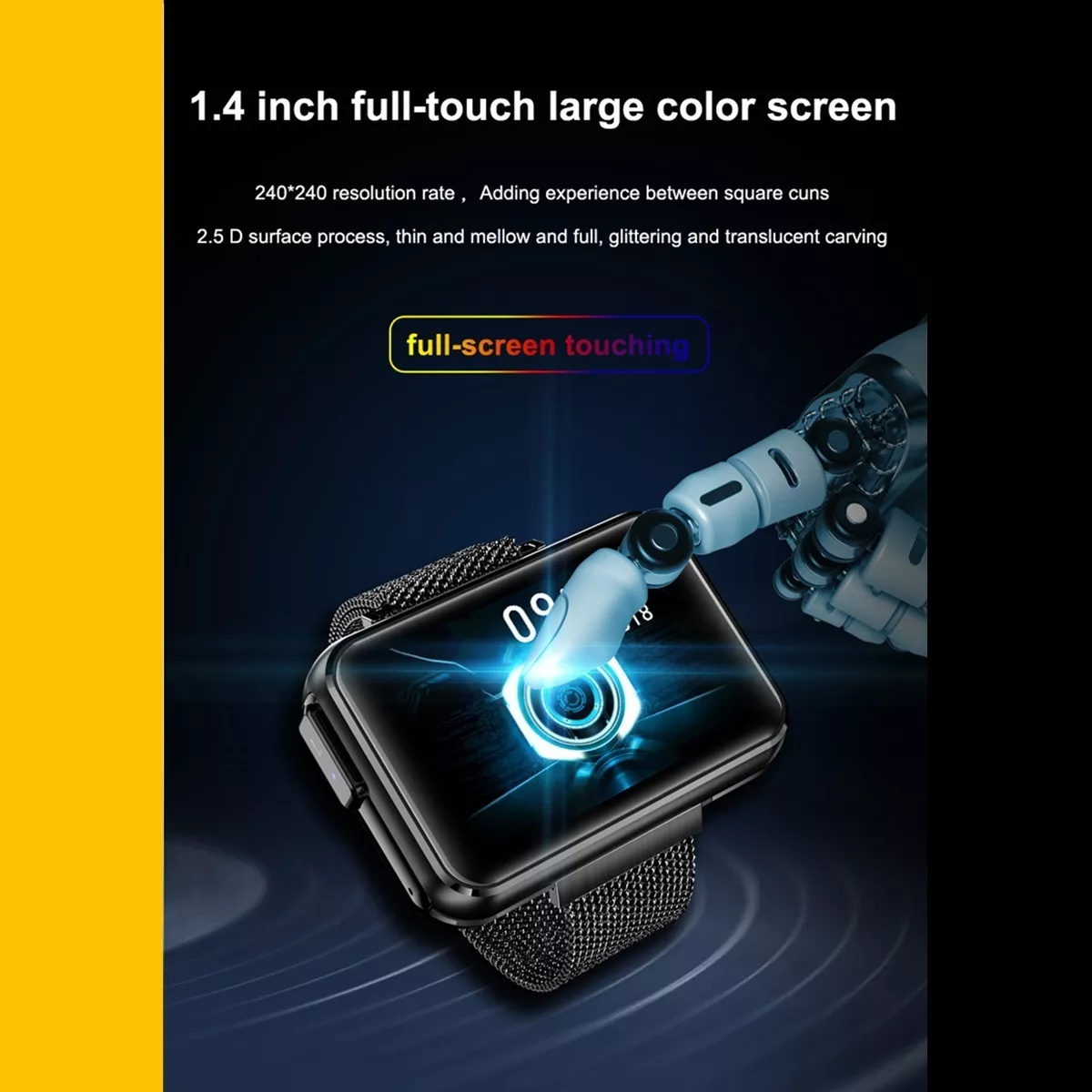 Foto 4 pulgar | Smartwatch Fralugio 2 En 1 T91 Con Audífonos Tws Wireless 1.4 Plata