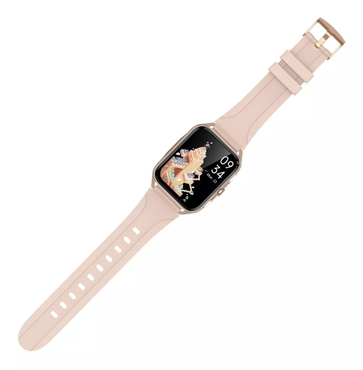 Foto 6 pulgar | Smartwatch Fralugio LC206 Full Touch 1.91" Rosa-Dorado