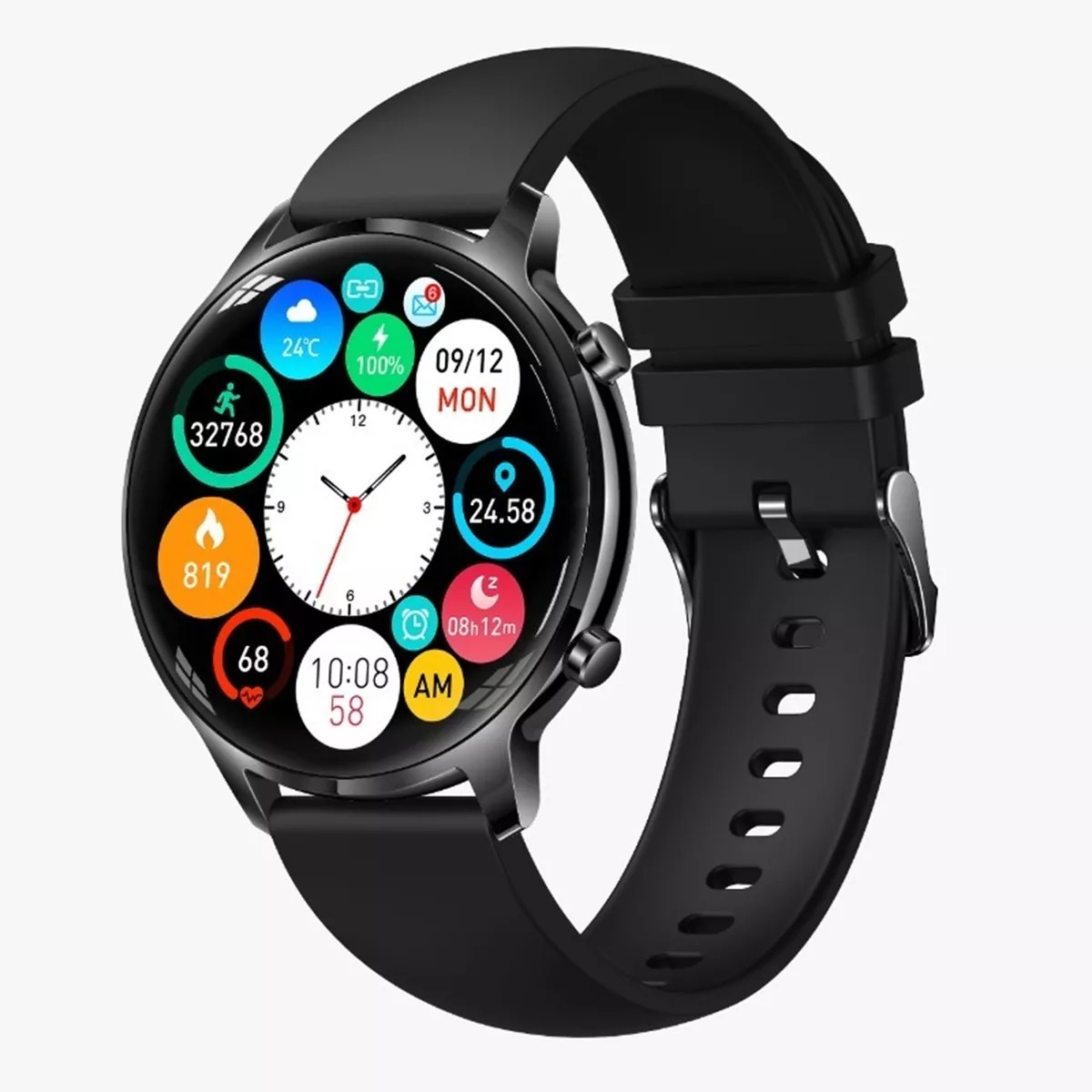 Smart Watch Fralugio  T18 De Lujo Para Dama Negro