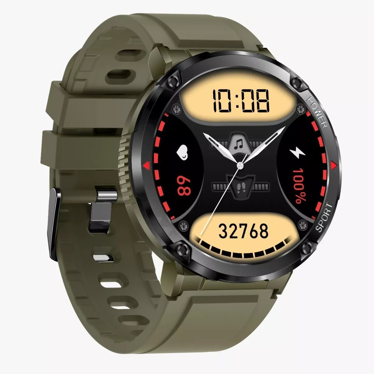 Foto 4 pulgar | Smartwatch Fralugio T30 Round Full HD IPS color Verde