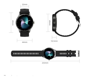 Foto 4 | Smart Watch Fralugio Zl50 Full Round Touch Negro