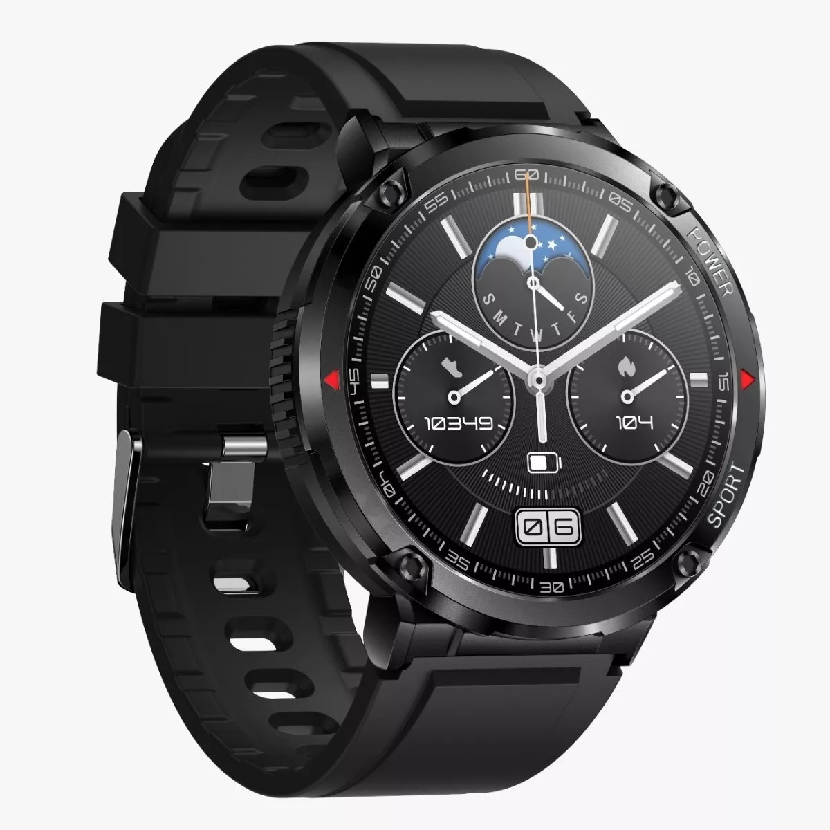 Foto 2 | Smartwatch Fralugio T30 Round Full Hd Ips Negro