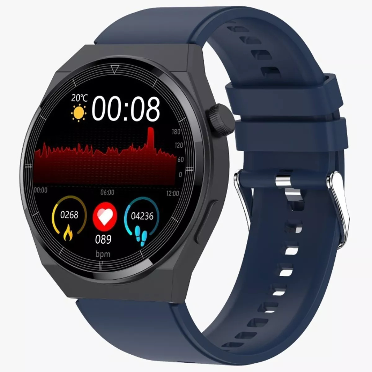 Foto 2 pulgar | Smart Watch Fralugio  T88 Full Touch Ips Hd Azul