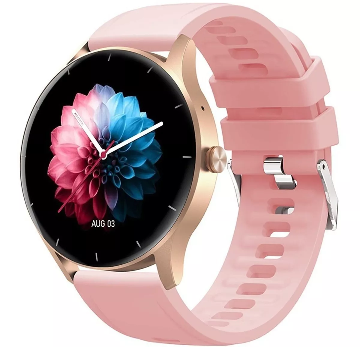 Smart Watch  Fralugio Zl50 Full Round Touch Rosa