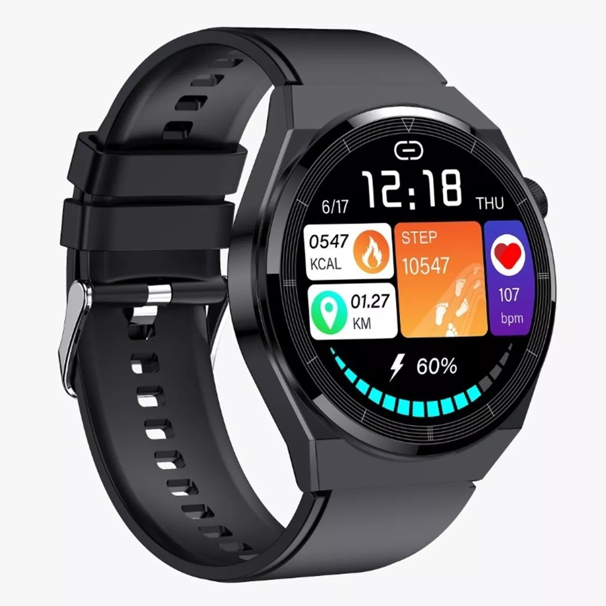 Foto 4 pulgar | Smart Watch Fralugio  T88 Full Touch Ips Hd Negro