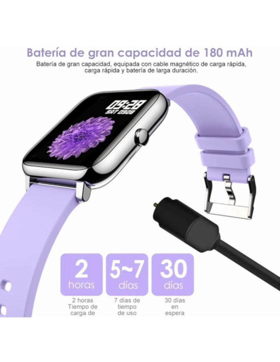 Foto 7 pulgar | Reloj Inteligente Petukita Box P-22 color Púrpura Bluetooth Deportivo