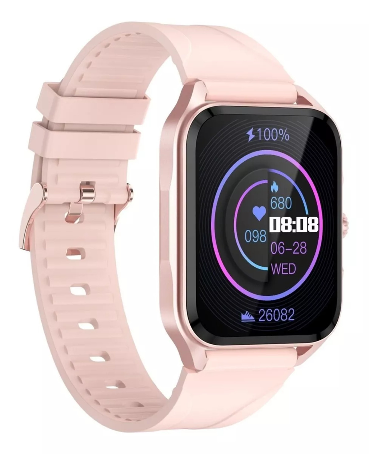 Foto 2 pulgar | Smart Watch Fralugio LC206 color Rosa Full Touch 1.91