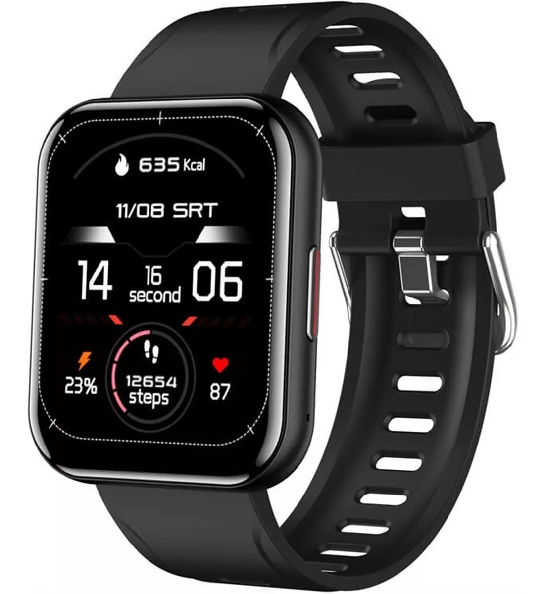 Smart Watch Fralugio N5 color Negro Notificaciones BP Temperatura