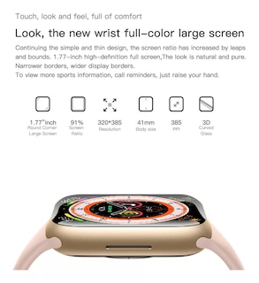 Foto 5 | Smartwatch Fralugio GS8 Mini color Rosa Notificación