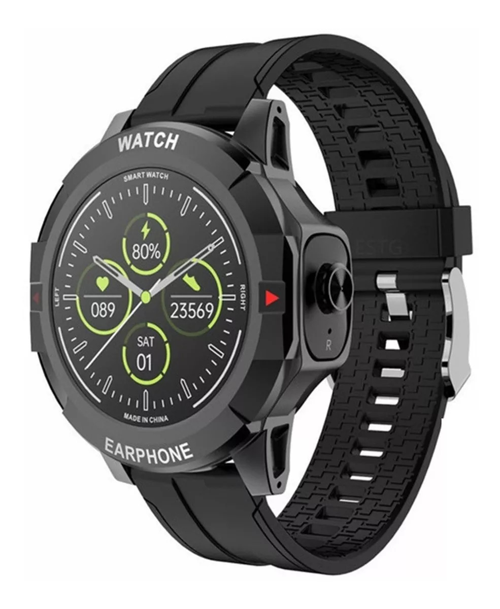 Foto 4 pulgar | Smart Watch  Fralugio N15 2 en 1 con Audífonos TWS MP3 Exp 64 GB color Negro