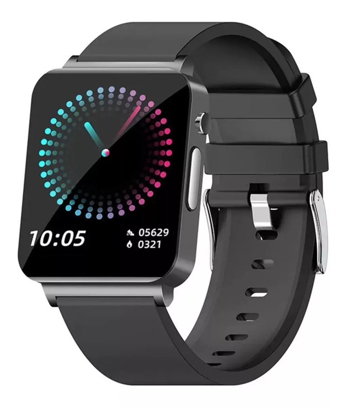 Smart Watch Fralugio Ks03 Mide Glucosa Ecg Hr Bp Spo2 color Negro