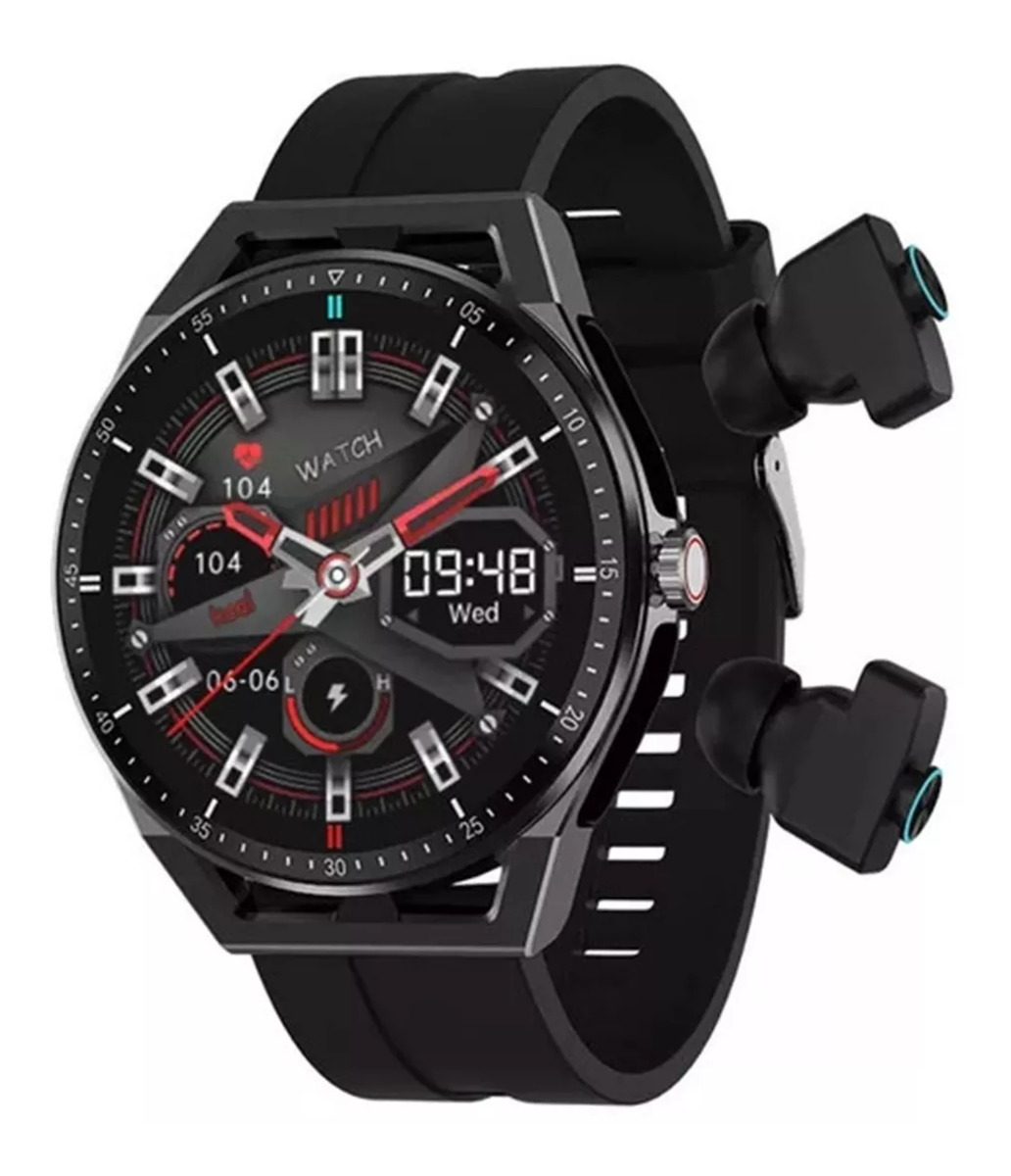 Smart Watch Fralugio T20 -2 en 1 color Negro con Audífonos TWS HIFI