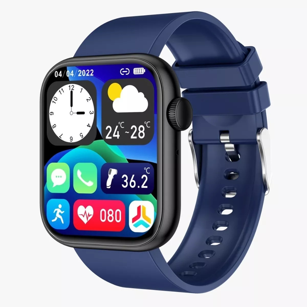 Foto 2 pulgar | Smart Watch Fralugio QX7 color Azul Full Touch HD IPS