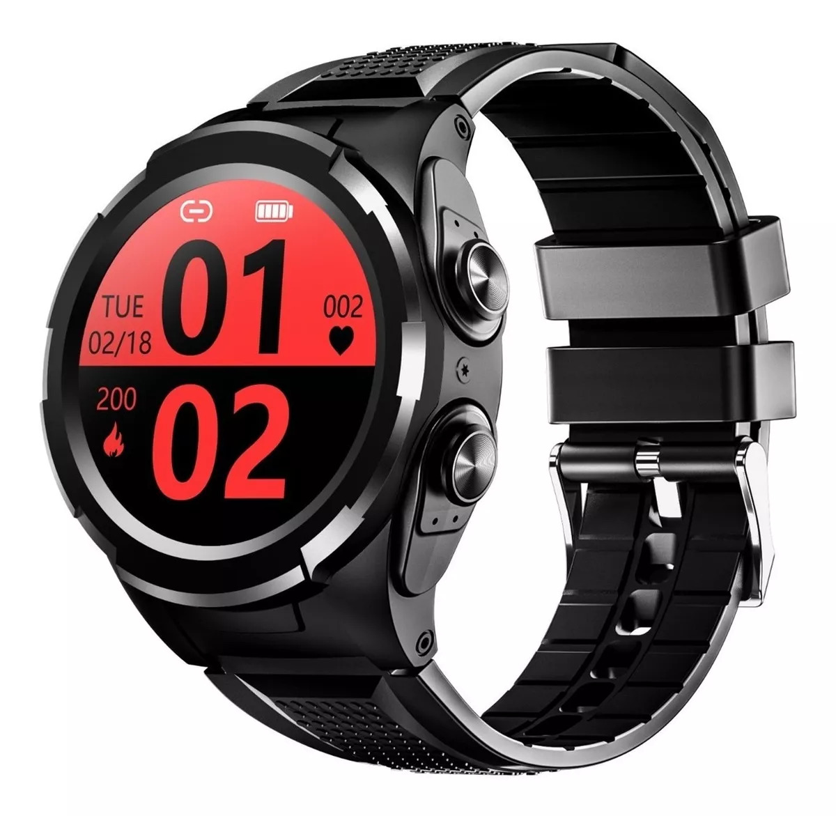 Foto 2 pulgar | Smartwatch Fralugio Jm06 2 en 1 TWS Full HD Negro