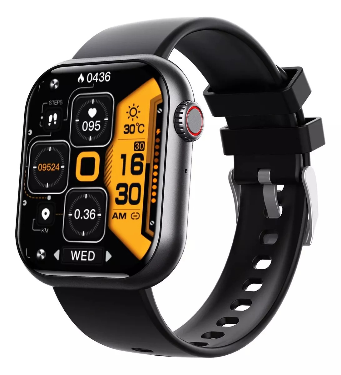 Foto 2 pulgar | Smartwatch Fralugio  F57 Full Touch Mide Glucosa Hr Bp color Negro