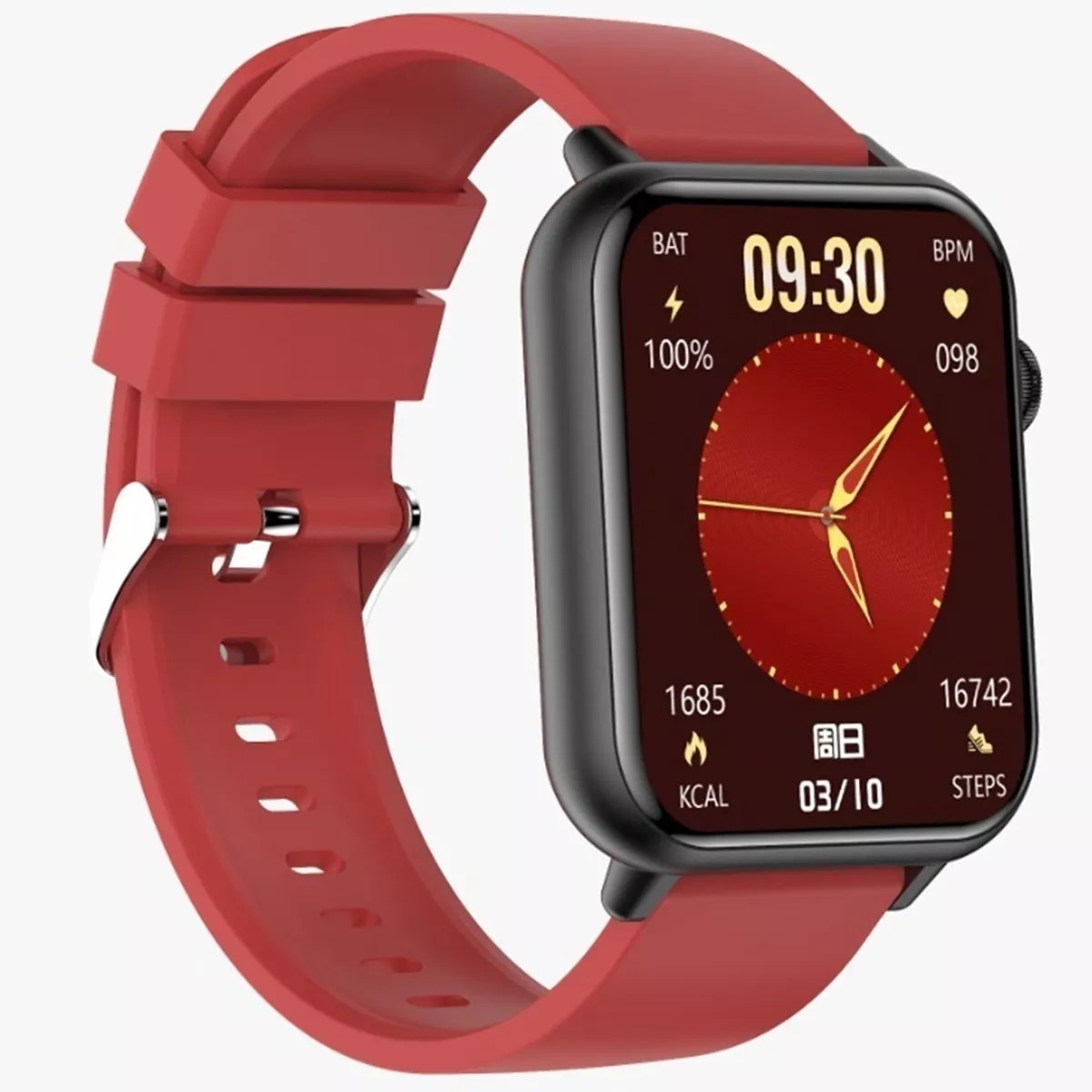 Foto 2 pulgar | Smartwatch Fralugio E200 color Rojo Full HD