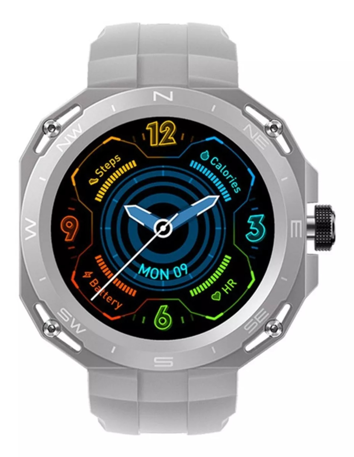 Smartwatch Fralugio GS3 Cyber color Gris NFC Llamadas Ejercicio