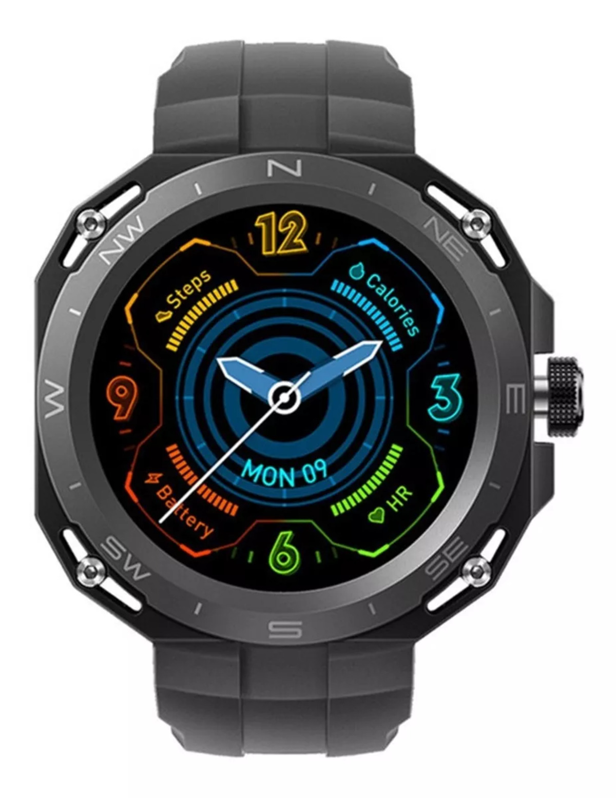 Smartwatch Fralugio GS3 Cyber color Negro NFC Llamadas Ejercicio