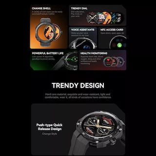 Foto 4 | Smartwatch Fralugio GS3 Cyber color Negro NFC Llamadas Ejercicio